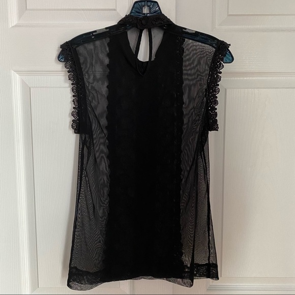 ROMANTIC MESH LACE AND EMBROIDERED TOP BY ZARA - Picture 3 of 9